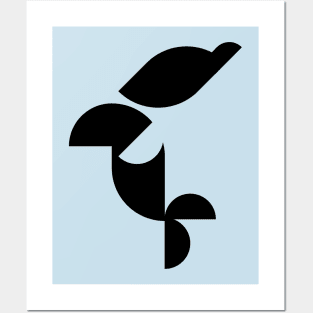 Minimal Dolphin Posters and Art